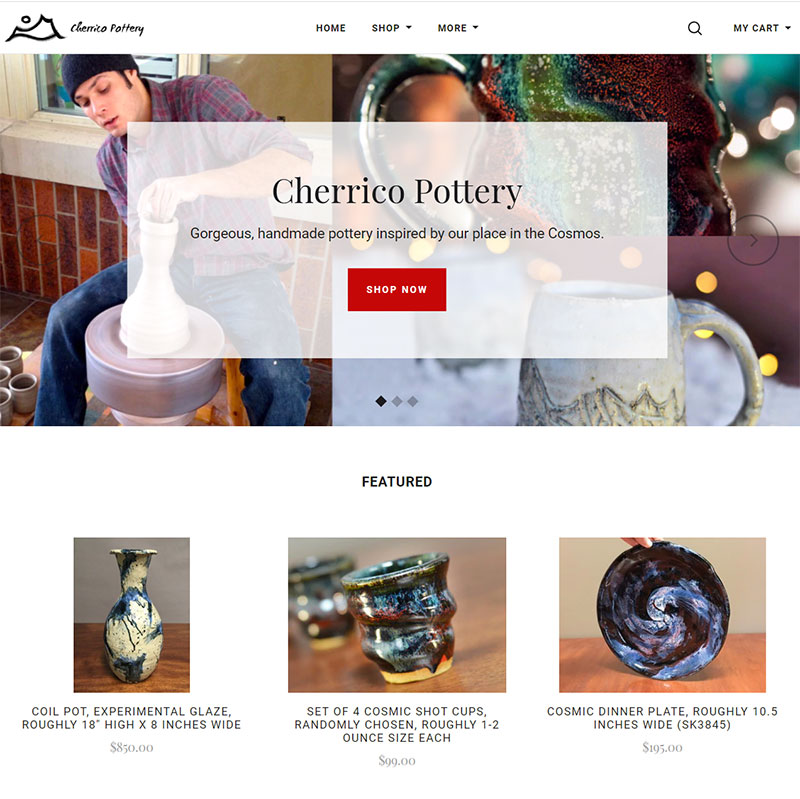 Cherrico Pottery online store selling hand thrown pottery